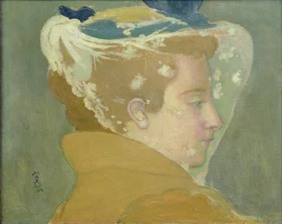 Porträtt av Marthe med vit slöja, 1894
